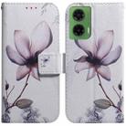 For Motorola Moto G35 Coloured Drawing Flip Leather Phone Case(Magnolia) - 1