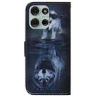 For Motorola Moto G75 5G Coloured Drawing Flip Leather Phone Case(Wolf and Dog) - 3