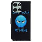 For Motorola Moto G75 5G Coloured Drawing Flip Leather Phone Case(Anger) - 3