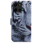 For Motorola Moto G 5G 2025 Coloured Drawing Flip Leather Phone Case(Tiger) - 3