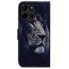 For Motorola Moto G 5G 2025 Coloured Drawing Flip Leather Phone Case(Lion) - 3