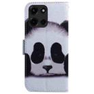 For Motorola Moto G 5G 2025 Coloured Drawing Flip Leather Phone Case(Panda) - 3