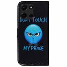 For Motorola Moto G 5G 2025 Coloured Drawing Flip Leather Phone Case(Anger) - 3