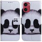 For Motorola Moto G05 / E15 Coloured Drawing Flip Leather Phone Case(Panda) - 1