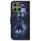 For Motorola Moto G15 Coloured Drawing Flip Leather Phone Case(Wolf and Dog) - 3