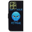 For Motorola Moto G15 Coloured Drawing Flip Leather Phone Case(Anger) - 3