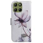 For Motorola Moto G15 Coloured Drawing Flip Leather Phone Case(Magnolia) - 3