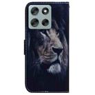 For Motorola Moto G56 5G / G66j 5G / G66y 5G Coloured Drawing Flip Leather Phone Case(Lion) - 3
