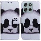 For Motorola Moto G56 5G / G66j 5G / G66y 5G Coloured Drawing Flip Leather Phone Case(Panda) - 1
