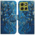 For Motorola Moto G86 5G Coloured Drawing Flip Leather Phone Case(Apricot) - 1