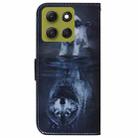 For Motorola Moto G86 5G Coloured Drawing Flip Leather Phone Case(Wolf and Dog) - 3