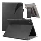 For OPPO Pad Air Litchi Texture Leather Sucker Tablet Case(Black) - 1