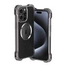 For iPhone 15 Pro R-JUST RJ51 Hollow Metal Phone Protective Case(Space Grey) - 1