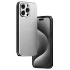 For iPhone 15 Pro R-JUST RJ52 3-Line Style Metal TPU Shockproof Phone Case(Silver) - 1