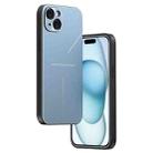 For iPhone 15 Plus R-JUST RJ52 3-Line Style Metal TPU Shockproof Phone Case(Blue) - 1