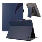 For Amazon Kindle Fire HD10/HD10 Plus 2021 Litchi Texture Leather Sucker Tablet Case(Dark Blue) - 1