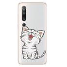 For Xiaomi Mi 10 5G Shockproof Painted TPU Protective Case(Laughing Cat) - 1