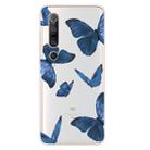 For Xiaomi Mi 10 Pro 5G Shockproof Painted TPU Protective Case(Blue Butterfly) - 1