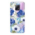 For Xiaomi Redmi 10X 5G Shockproof Painted TPU Protective Case(Blue White Rose) - 1