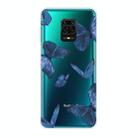 For Xiaomi Redmi Note 9S Shockproof Painted TPU Protective Case(Blue Butterfly) - 1