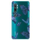 For Xiaomi Mi CC9 Pro Shockproof Painted TPU Protective Case(Blue Butterfly) - 1