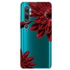 For Xiaomi Mi CC9 Pro Shockproof Painted TPU Protective Case(Red Flower) - 1