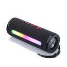 T&G TG374 Portable 3D Stereo Bluetooth Speaker Subwoofer Support FM / TF Card / RGB Light(Black) - 1