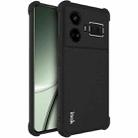 For Realme GT5 5G imak Shockproof Airbag TPU Phone Case(Matte Black) - 1