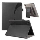For Huawei MatePad T 10 / T 10s Litchi Texture Leather Sucker Tablet Case(Black) - 1