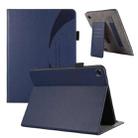 For Huawei MatePad T 10 / T 10s Litchi Texture Leather Sucker Tablet Case(Dark Blue) - 1