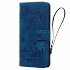 For Samsung Galaxy A56 / A36 Cartoon Sakura Cat Embossed Leather Phone Case(Royal Blue) - 2