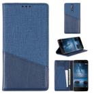 For Nokia 8 MUXMA MX109 Horizontal Flip Leather Case with Holder & Card Slot & Wallet(Blue) - 1