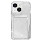 For iPhone 15 360 Clear PC Hybrid  TPU Phone Case with Card Slot(Transparent) - 1