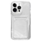 For iPhone 15 Pro 360 Clear PC Hybrid  TPU Phone Case with Card Slot(Transparent) - 1