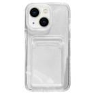 For iPhone 14 Plus 360 Clear PC Hybrid  TPU Phone Case with Card Slot(Transparent) - 1