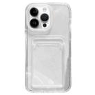 For iPhone 14 Pro Max 360 Clear PC Hybrid  TPU Phone Case with Card Slot(Transparent) - 1