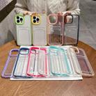 For iPhone 13 Pro 360 Clear PC Hybrid  TPU Phone Case with Card Slot(Blue) - 3