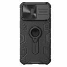 For iPhone 15 Pro Max NILLKIN Shockproof CamShield Armor Protective Case with Invisible Ring Holder(Black) - 1