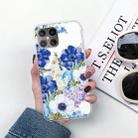 For iPhone 12 Pro Max Pattern TPU Protective Case, Small Quantity Recommended Before Launching(Blue and White Roses) - 2