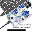 For iPhone 12 Pro Max Pattern TPU Protective Case, Small Quantity Recommended Before Launching(Blue and White Roses) - 3