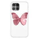 For iPhone 12 / 12 Pro Pattern TPU Protective Case(Red Butterfly) - 1