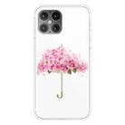 For iPhone 12 / 12 Pro Pattern TPU Protective Case(Flower Umbrella) - 1