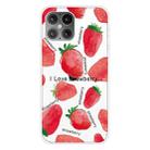 For iPhone 12 / 12 Pro Pattern TPU Protective Case(Love Strawberry) - 1