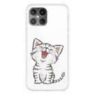 For iPhone 12 mini Pattern TPU Protective Case, Small Quantity Recommended Before Launching(Laughing Cat) - 1