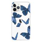 For iPhone 11 Pro Pattern TPU Protective Case(Blue Butterfly) - 1