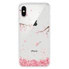 For iPhone XS Max Pattern TPU Protective Case(Cherry Blossoms Fall) - 1