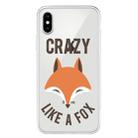 For iPhone XS Max Pattern TPU Protective Case(Fox Head) - 1