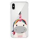 For iPhone X / XS Pattern TPU Protective Case(Fat Unicorn) - 1