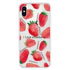 For iPhone X / XS Pattern TPU Protective Case(Love Strawberry) - 1