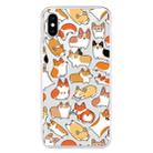 For iPhone X / XS Pattern TPU Protective Case(Many Corgi) - 1